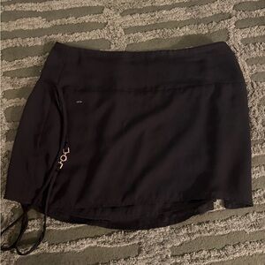 White Fox Boutique Black Mini Skirt with Side Tie